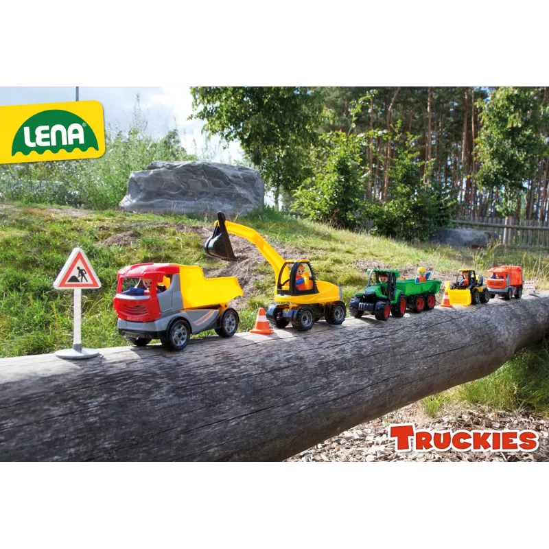 Lena Truckies 01625 rotaļu traktors ar piekabi