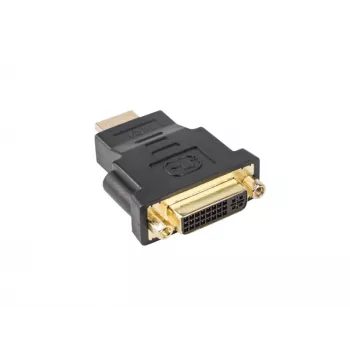 LANBERG pārveidotājs HDMI (vīriešu) uz DVI-D (sieviešu, 24+5) melns, 1920x1080@60Hz, ABS korpuss