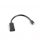Video kabeļa adapteris LANBERG Mini DisplayPort (vīrišķais) uz HDMI Type A (sieviešu), 0,2 m, 1920x1200 @60Hz, DisplayPort 1.2, melns