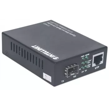 Intellinet Gigabit Ethernet uz SFP mediju pārveidotājs, 10/100/1000Base-Tx uz SFP slotu, bez moduļa