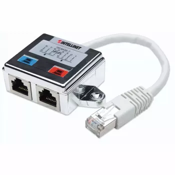 Intellinet 2-Portu Modulārais Sadalītājs, Cat5e, FTP, ļauj diviem RJ45 portiem izmantot vienu Cat5e tīkla kabeli