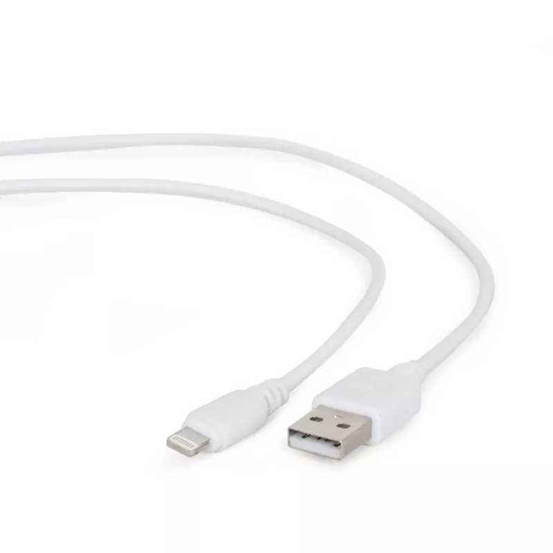 Lightning kabelis Gembird CC-USB2-AMLM-2M-W — 2 m, Lightning uz USB A, USB 2.0, balts