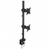 Techly ICA-LCD-350-D monitoru statīvs 68.6 cm (27 collas) Galda Melns