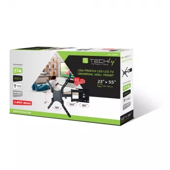 Techly ICA-PLB 136M universāls LCD TV sienas stiprinājums 23-55 inch melns