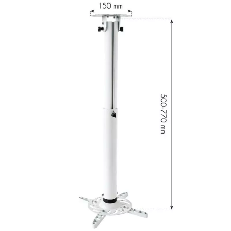 Techly griestu projektora pagarinājums 500-770 mm balts ICA-PM 104MW
