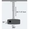 Techly projektora griestu stiprinājuma pagarinājums 30-37 cm sudraba ICA-PM 102S