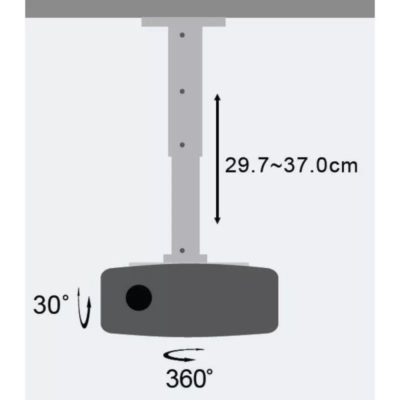 Techly projektora griestu stiprinājuma pagarinājums 30-37 cm sudraba ICA-PM 102S