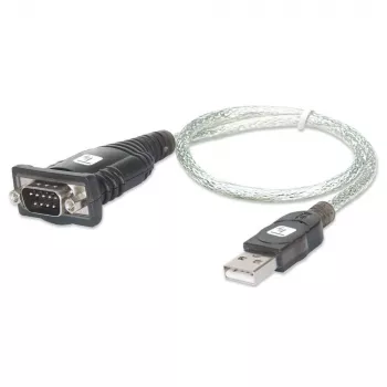USB–Seriālais adapteris Techly IDATA USB-SER-2T, USB-A vīrieša uz DB-9 vīrieša, 0,45 m, caurspīdīgi balts