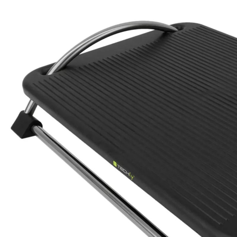 Techly ICA-FR 13 ergonomisks regulējams kāju paliktnis, slīpuma regulēšana, neslīdošs, 43 x 28 cm, melns