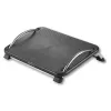 Techly ICA-FR 13 ergonomisks regulējams kāju paliktnis, slīpuma regulēšana, neslīdošs, 43 x 28 cm, melns