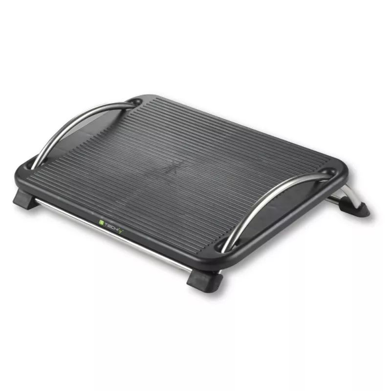 Techly ICA-FR 13 ergonomisks regulējams kāju paliktnis, slīpuma regulēšana, neslīdošs, 43 x 28 cm, melns