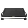 Techly ICA-FR 13 ergonomisks regulējams kāju paliktnis, slīpuma regulēšana, neslīdošs, 43 x 28 cm, melns