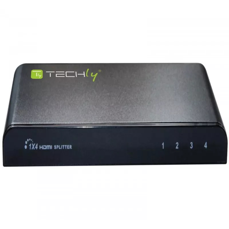 Techly IDATA HDMI-4K4 HDMI sadalītājs 1x4, 4K x 2K (3840 x 2160), 3D, 36 bitu, melns