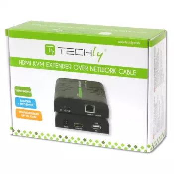 Techly IDATA HDMI-KVM2 KVM pagarinātājs raidītājs un uztvērējs