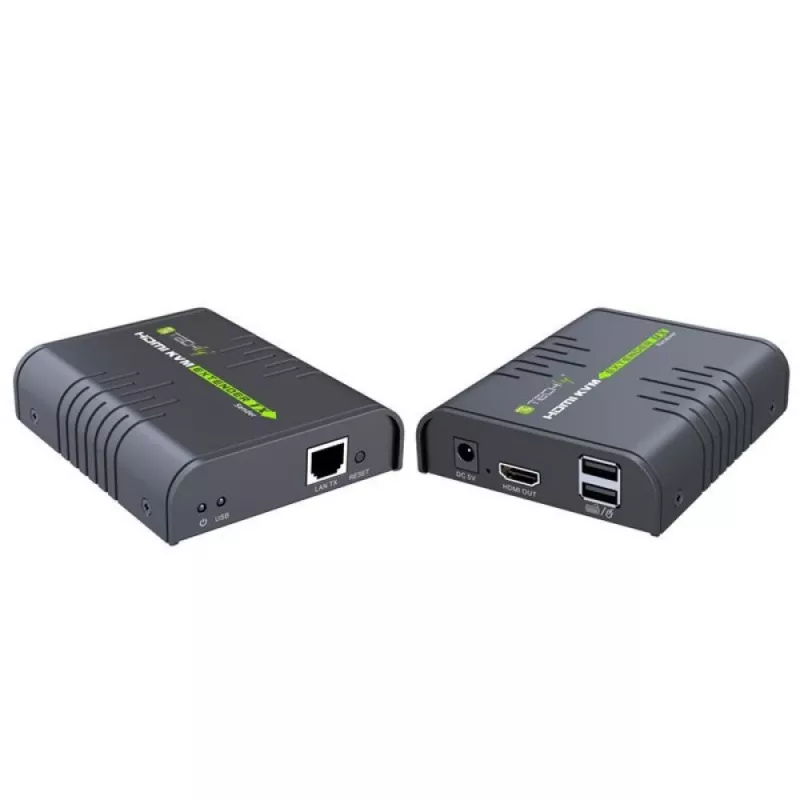 Techly IDATA HDMI-KVM2 KVM pagarinātājs raidītājs un uztvērējs