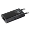 Techly kompakts USB lādētājs 1A ar Eiropas spraudni, melns