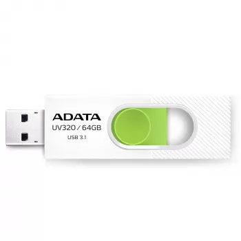 ADATA UV320 USB zibatmiņa 64 GB USB Type-A 3.2 Gen 1 (3.1 Gen 1) Zaļa, Balta