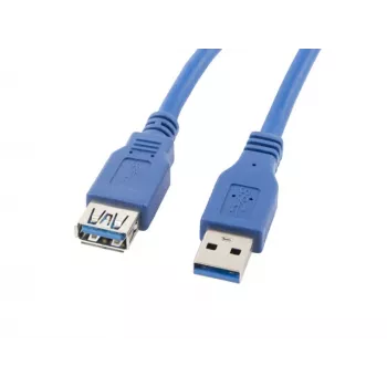 USB A uz USB A kabelis LANBERG CA-US3E-10CC-0018-B 1.8 m, USB 3.0, zils, 4800 Mbit/s