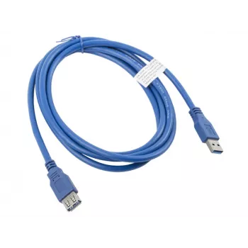 USB A uz USB A kabelis LANBERG CA-US3E-10CC-0018-B 1.8 m, USB 3.0, zils, 4800 Mbit/s