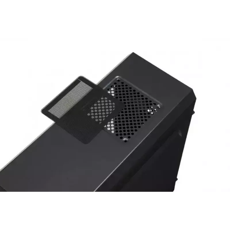 iBox Orcus X14 Midi Tower datora korpuss, ATX/Micro ATX/ITX, sānu logs, 2x 120 mm ventilatori ar sarkanu apgaismojumu, 3x 3,5 collu, 2x 2,5 collu, 1x 5,25 collu vietas, USB 3.0, melns