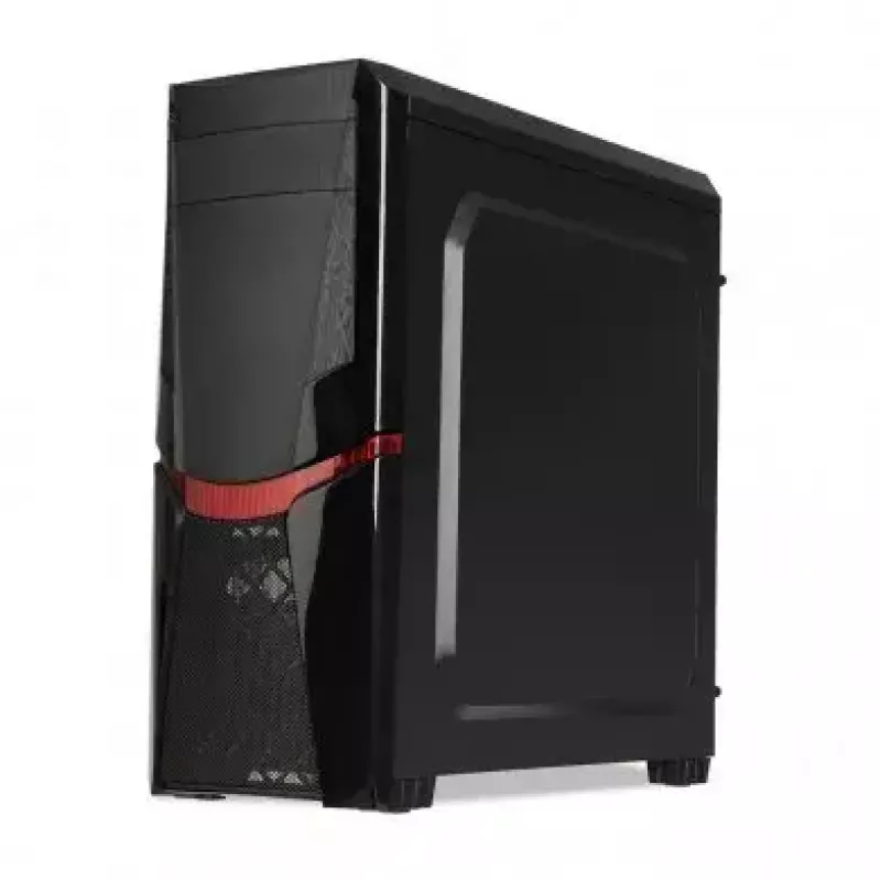 iBox Orcus X14 Midi Tower datora korpuss, ATX/Micro ATX/ITX, sānu logs, 2x 120 mm ventilatori ar sarkanu apgaismojumu, 3x 3,5 collu, 2x 2,5 collu, 1x 5,25 collu vietas, USB 3.0, melns