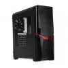 iBox Orcus X14 Midi Tower datora korpuss, ATX/Micro ATX/ITX, sānu logs, 2x 120 mm ventilatori ar sarkanu apgaismojumu, 3x 3,5 collu, 2x 2,5 collu, 1x 5,25 collu vietas, USB 3.0, melns