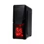 Korpus IBOX ORCUS X14 Midi Tower Melns — ITX/ATX, sānu logs, sarkans apgaismojums, 3×3.5 collu sloti, 2×2.5 collu sloti, 1×5.25 collu, USB 3.2 Gen1 Type-A