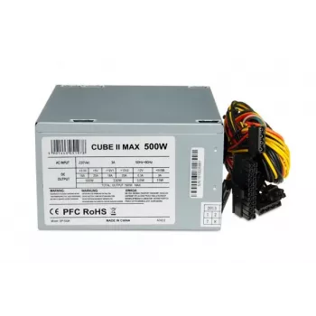 IBOX Cube II barošanas bloks 500 W 20+4 pin ATX Sudrabs
