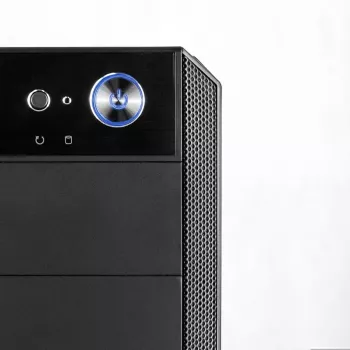 PC korpuss MODECOM Oberon Pro Midi Tower — Melns, ATX/ITX/Micro ATX, rūdīts stikls, līdz 395 mm GPU