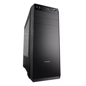 PC korpuss MODECOM Oberon Pro Midi Tower — Melns, ATX/ITX/Micro ATX, rūdīts stikls, līdz 395 mm GPU