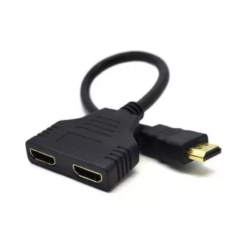 HDMI kabelis Gembird DSP-2PH4-04 — HDMI Type A vīrišķais uz 2× HDMI Type A sievišķais, melns, taisni savienotāji