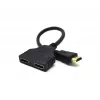 HDMI kabelis Gembird DSP-2PH4-04 — HDMI Type A vīrišķais uz 2× HDMI Type A sievišķais, melns, taisni savienotāji