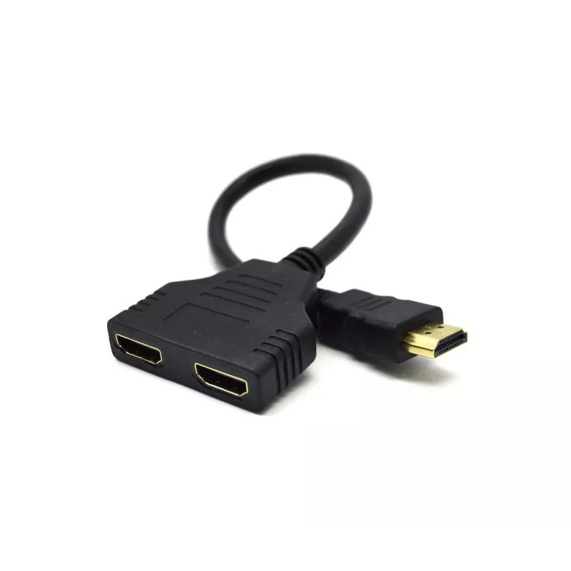 HDMI kabelis Gembird DSP-2PH4-04 — HDMI Type A vīrišķais uz 2× HDMI Type A sievišķais, melns, taisni savienotāji