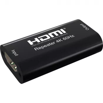 AV atkārtotājs TECHLY IDATA-HDMI2-RIP4KT — HDMI 2.0, HDCP 2.2, 4096×2160, maksimālais attālums 40 m, melns