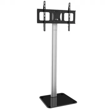 Techly ICA-TR11 grīdas statīvs televizoram 177.8 cm (70 inch) Melns, Sudrabs