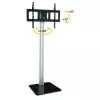 Techly ICA-TR11 grīdas statīvs televizoram 177.8 cm (70 inch) Melns, Sudrabs