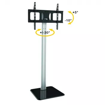 Techly ICA-TR11 grīdas statīvs televizoram 177.8 cm (70 inch) Melns, Sudrabs