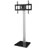 Techly ICA-TR11 grīdas statīvs televizoram 177.8 cm (70 inch) Melns, Sudrabs