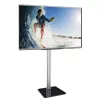 Techly ICA-TR11 grīdas statīvs televizoram 177.8 cm (70 inch) Melns, Sudrabs
