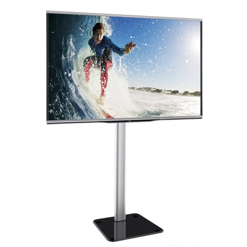 Techly ICA-TR11 grīdas statīvs televizoram 177.8 cm (70 inch) Melns, Sudrabs