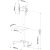 Techly Trolley grīdas statīvs LCD/LED/Plasma 23-55 collas, VESA 50x50-400x400, -15° līdz 15°, melns