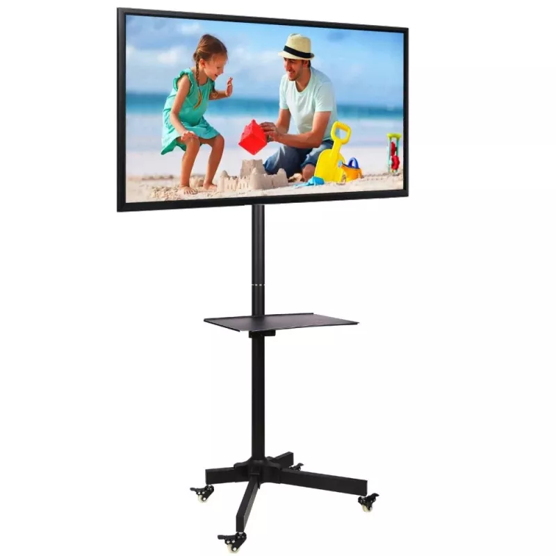 Techly Trolley grīdas statīvs LCD/LED/Plasma 23-55 collas, VESA 50x50-400x400, -15° līdz 15°, melns