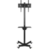 Techly Trolley grīdas statīvs LCD/LED/Plasma 23-55 collas, VESA 50x50-400x400, -15° līdz 15°, melns