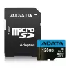 ADATA 128 GB MicroSDXC UHS-I Class 10 atmiņas karte — 85 MB/s lasīšana, 25 MB/s rakstīšana, ūdensizturīga, ar SD adapteri