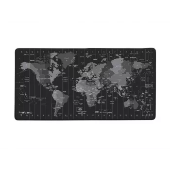 NATEC Time Zone Map Maxi pelējums — auduma 400×800 mm, 2.5 mm, ūdensizturīgs, neslīdošs