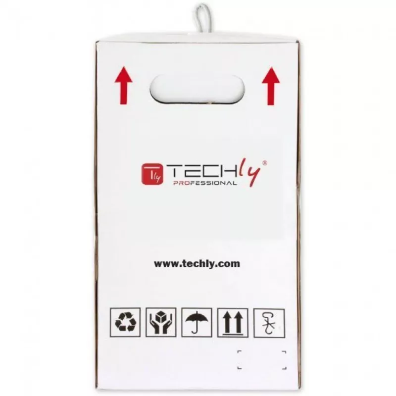 Techly ITP6-CCA-305-BL tīkla kabelis Cat6 U/UTP, 305 m, viendzīslas, CCA, zils