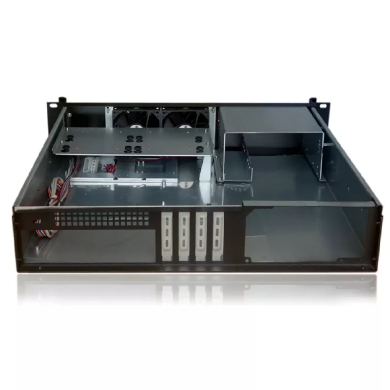 Servera korpuss TECHLY I-CASE IPC-240L, 2U, micro ATX, 4x 3,5 collu sloti, 1x 5,25 collu slots, 465x400x88,8 mm, melns