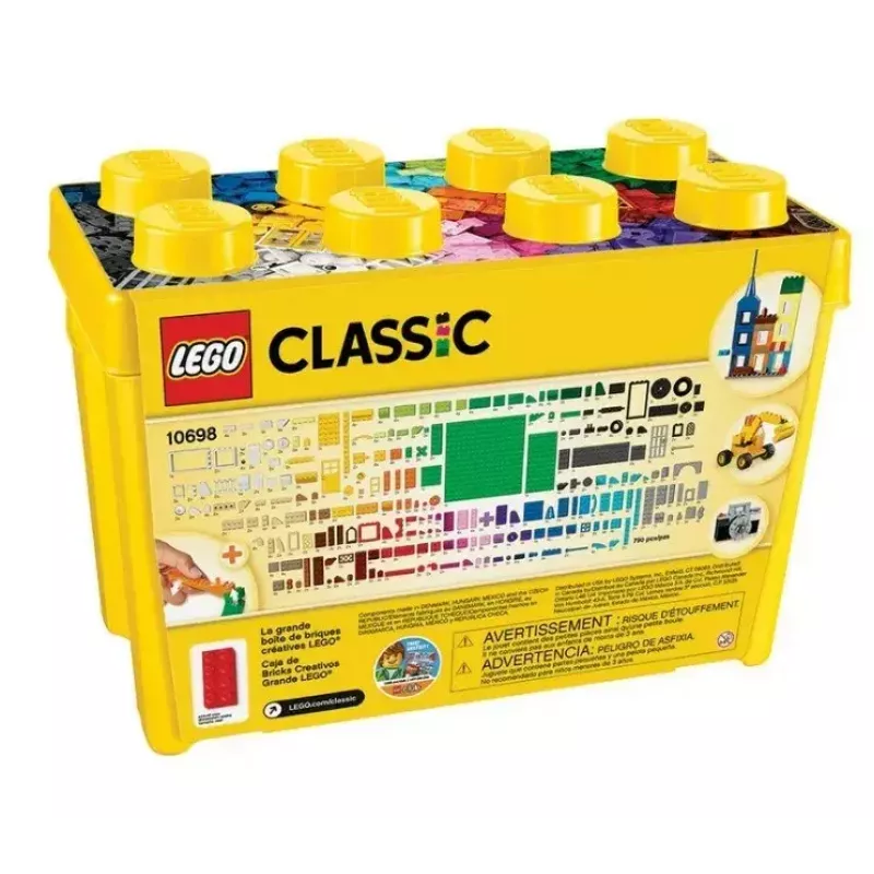 Būvkomplekts LEGO Classic 10698 — 790 detaļas, daudzkrāsains, 33 krāsas, iekļautas zaļas pamatnes un aksesuāri
