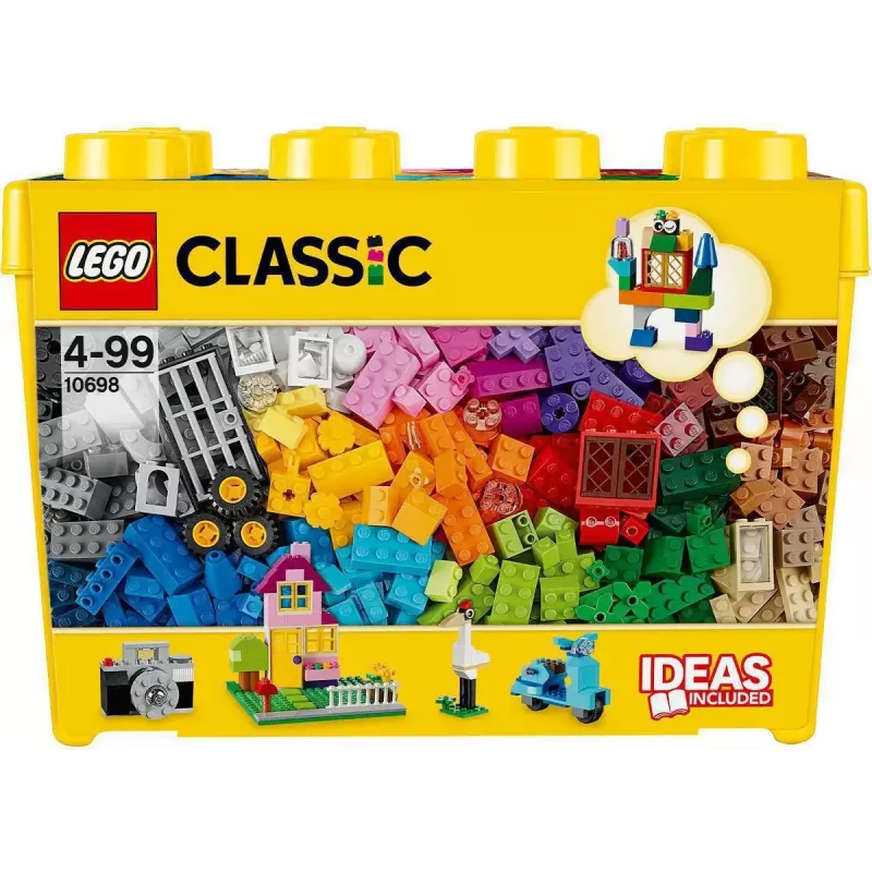 Būvkomplekts LEGO Classic 10698 — 790 detaļas, daudzkrāsains, 33 krāsas, iekļautas zaļas pamatnes un aksesuāri