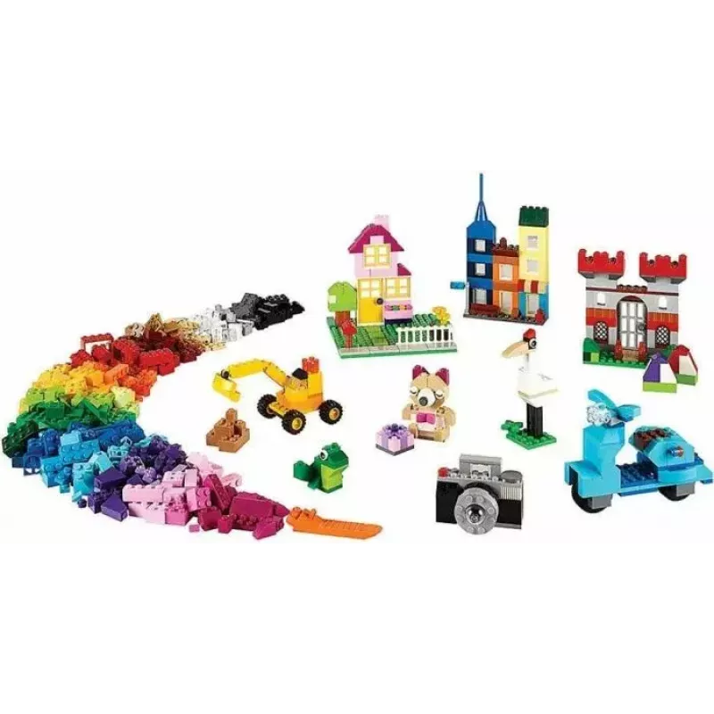 Būvkomplekts LEGO Classic 10698 — 790 detaļas, daudzkrāsains, 33 krāsas, iekļautas zaļas pamatnes un aksesuāri